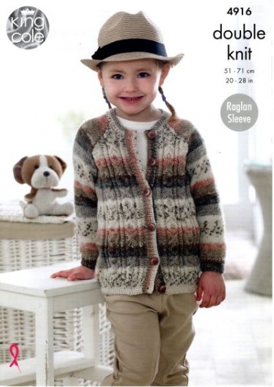 Knitting Pattern - King Cole 4916 - Splash DK - Sweater & Cardigan